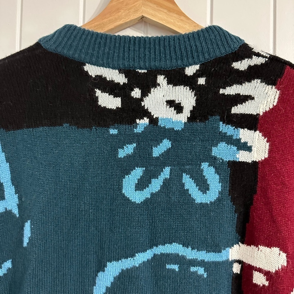 NWT Nordstrom x Christina Martinez Abstract Prints Knitted Cardigan - Picture 7 of 7